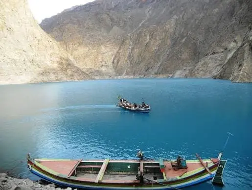 Boating on Attabad Lake in Hunza, Gilgit-Baltistan