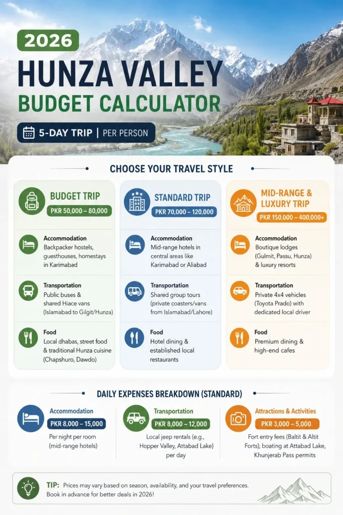 2026 Hunza Valley Budget Calculator by Northern-Discover