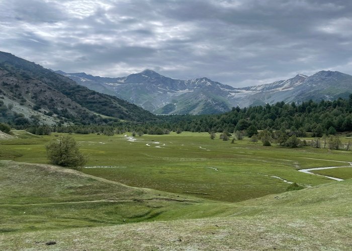 Scenic view of the green terraced fields and rolling hills of Gorikot Valley, a lovely destination among places to visit in Astore Valley