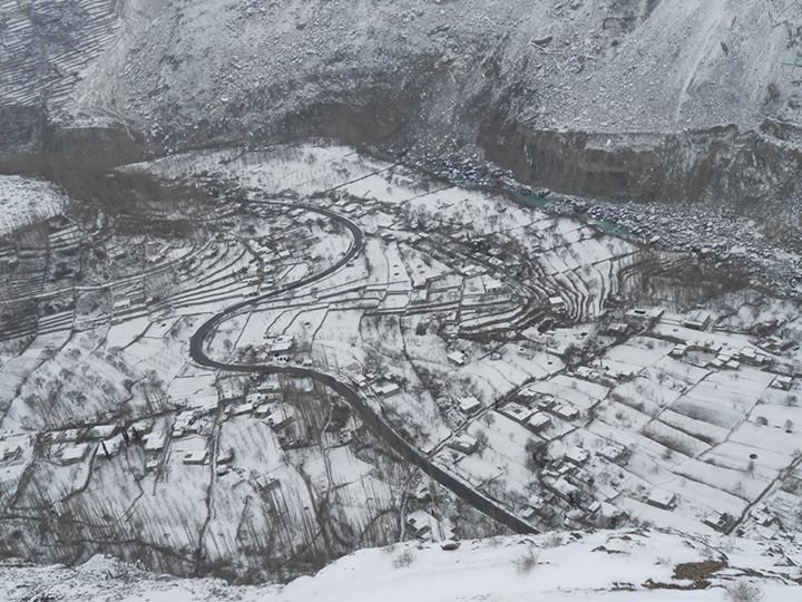 hunza valley in winter